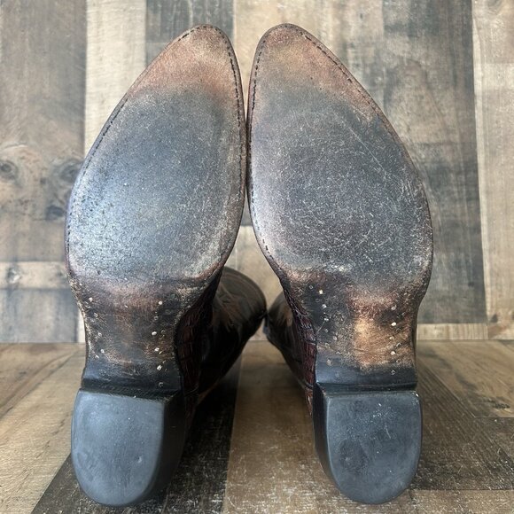 Tony Lama Vintage Caiman Western Cowboy Boots Mens 13 D - Picture 4 of 12